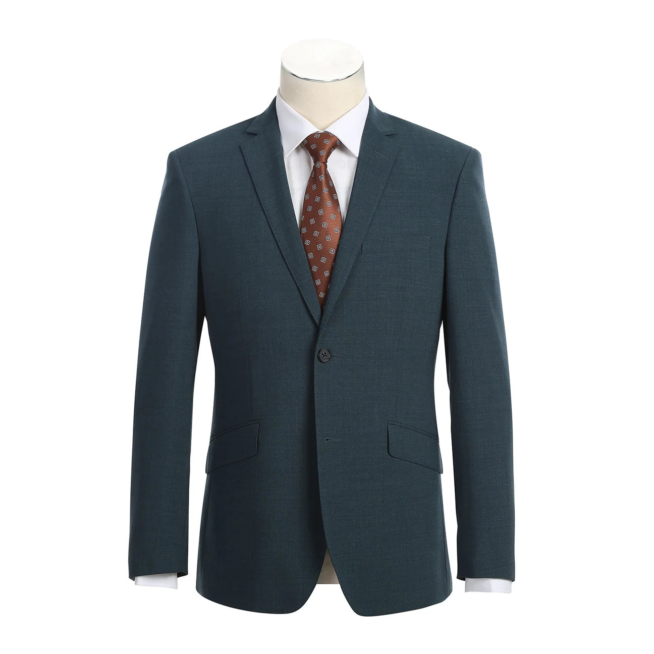Teal Notch Lapel Suit