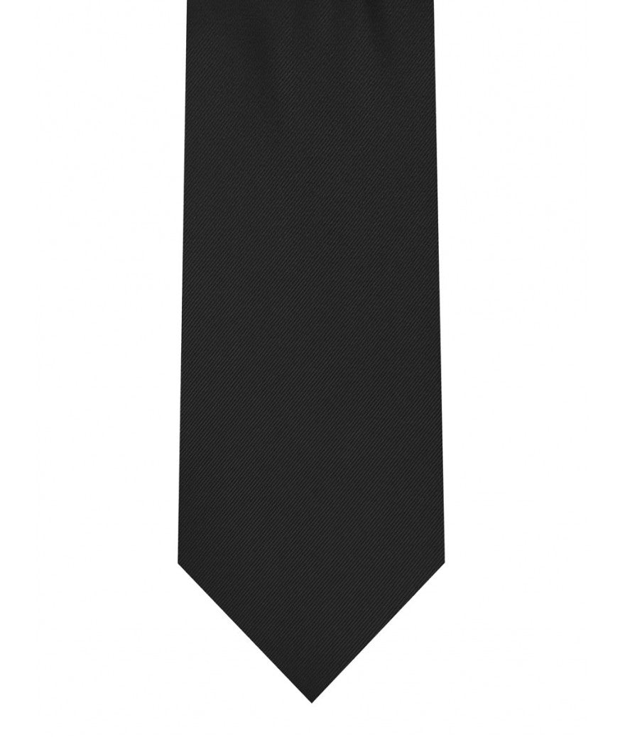 Solid Satin Necktie w/Pocket Square