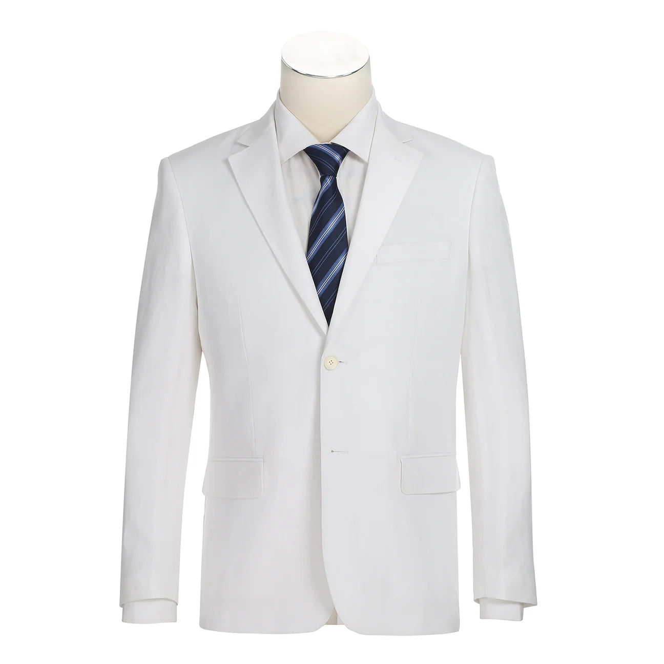 White 2-Piece Notch Lapel Suit