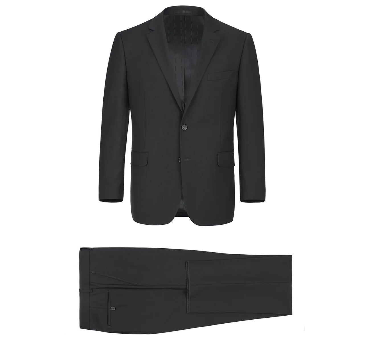 BT Black 2-Piece Notch Lapel Suit