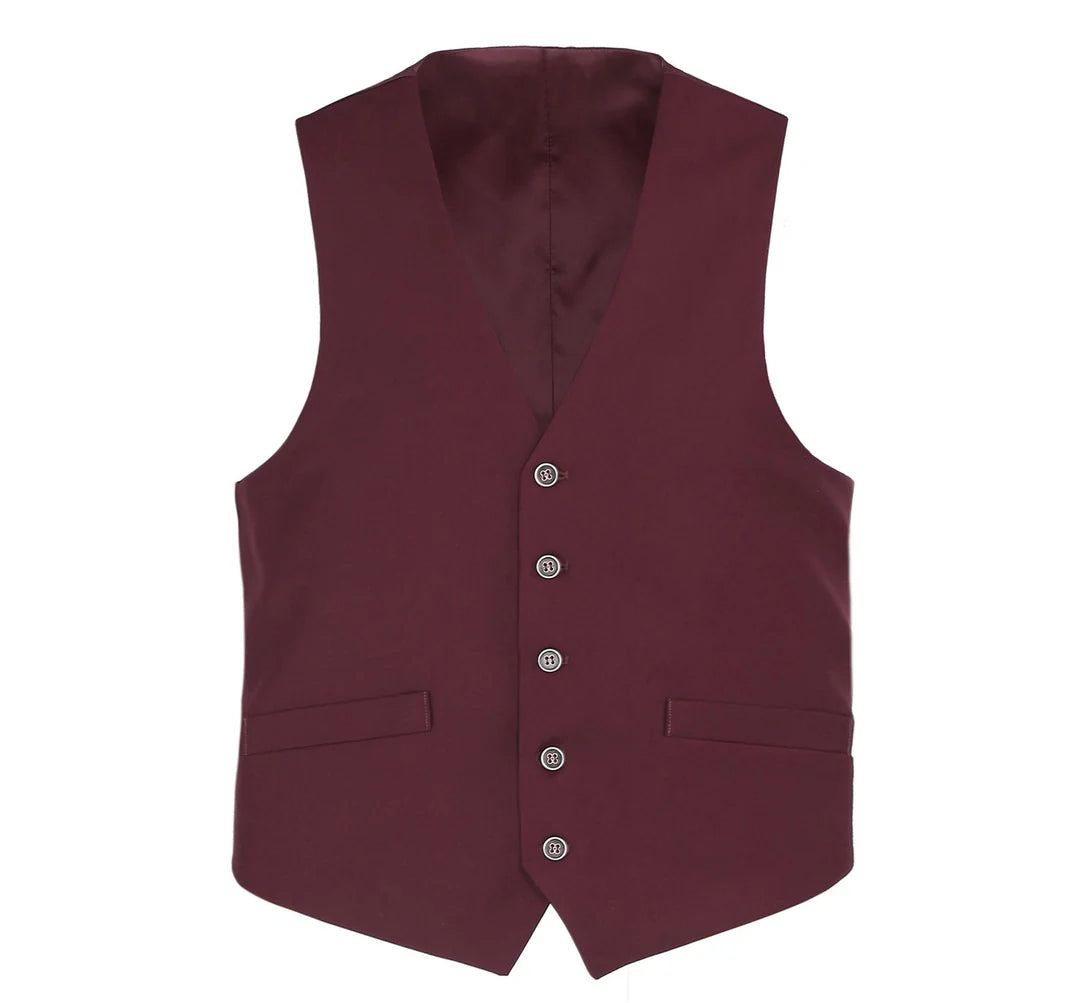 Burgundy 2-Piece Shawl Lapel Tux