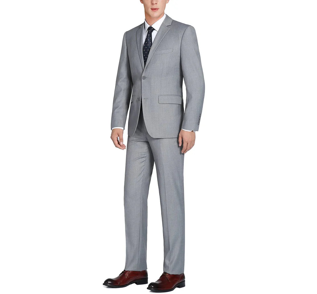 BT Light Grey 2-Piece Notch Lapel Suit