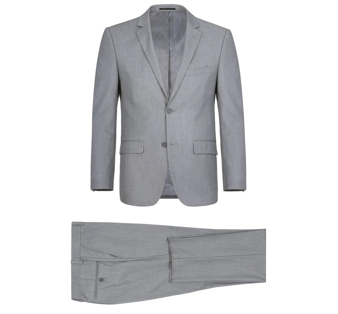 BT Light Grey 2-Piece Notch Lapel Suit