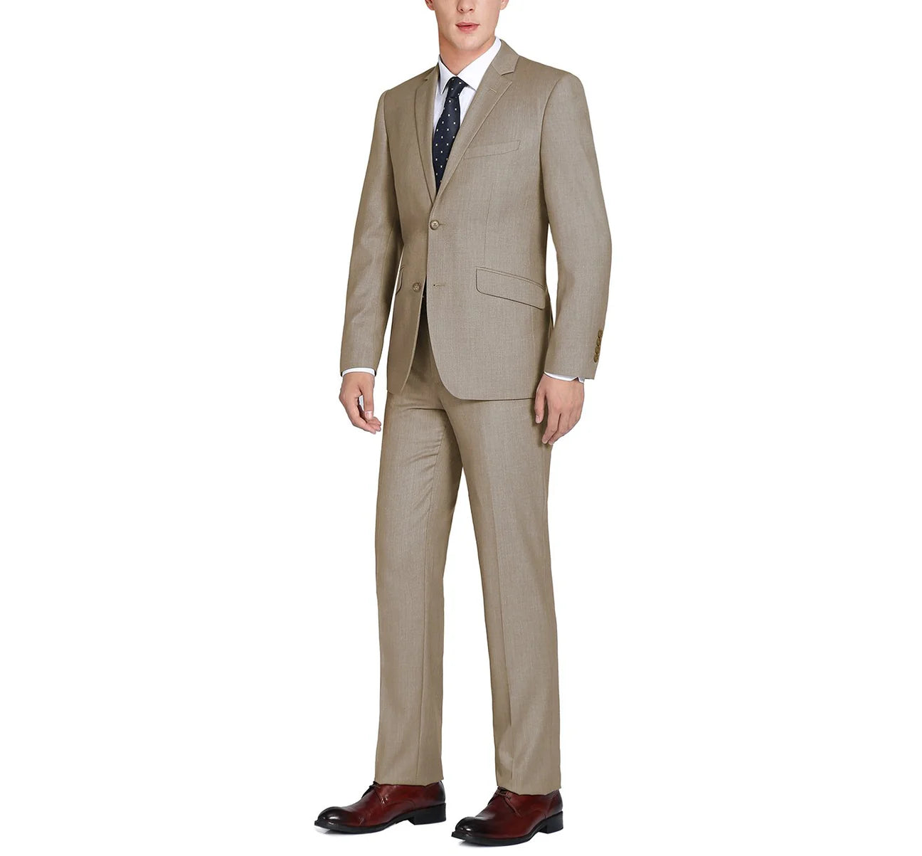 Light Brown Notch Lapel Suit