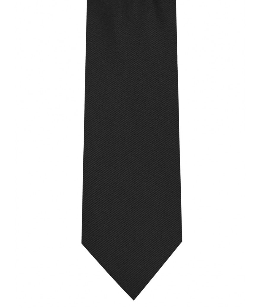 Solid Satin Necktie w/Pocket Square