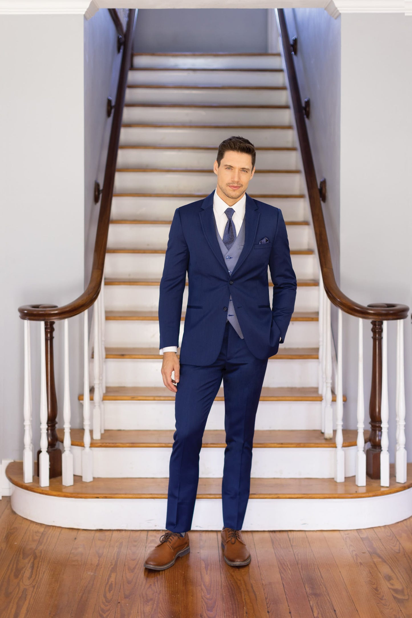 302 Michael Kors Black Blue Suit Jacket