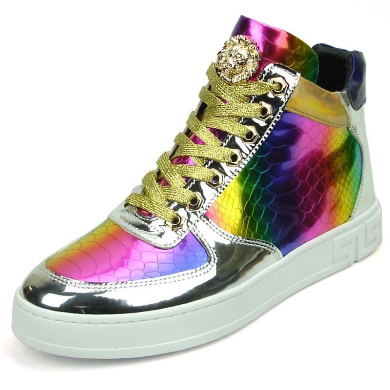 Multi-Color High Top Sneaker