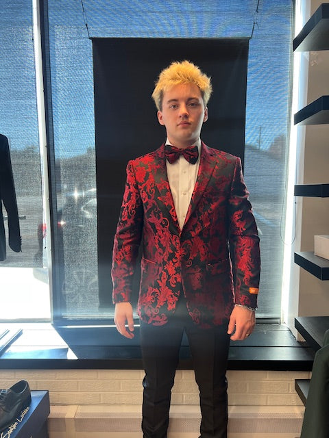 Red/Black Fashion Blazer w/Matching Bow tie