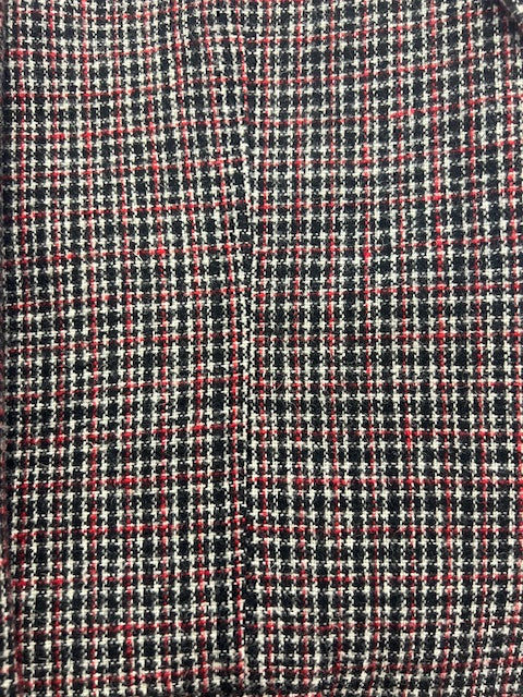 Black Red White Plaid 3 Piece
