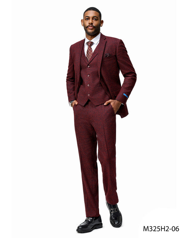 Tweed 3 Piece 2 Button Notch
