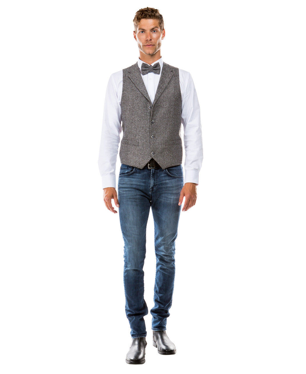 Tweed Vest w/Matching Bow Tie