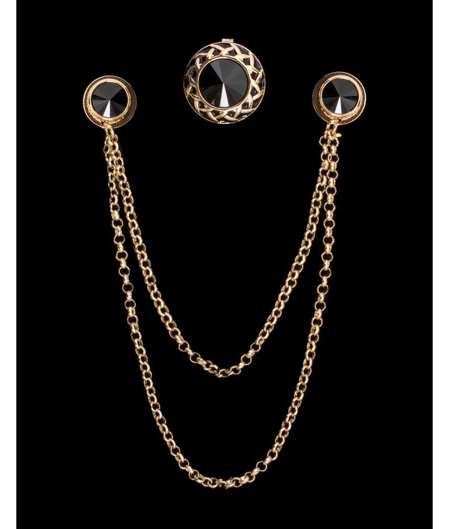 Button Cover w/Collar Chain