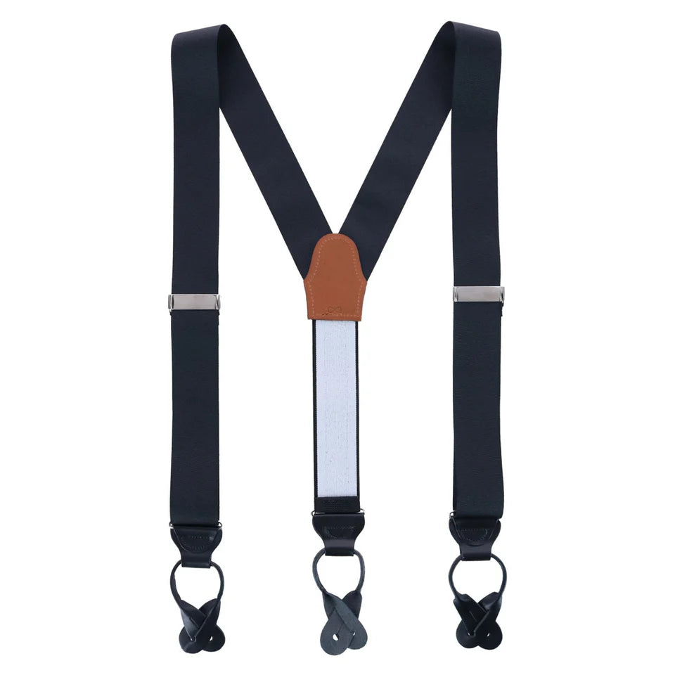 Grosgrain Non Stretch Ribbon Button End Braces